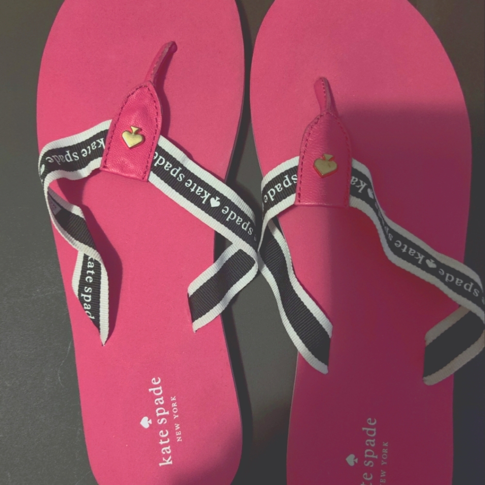 Pink Kate Spade flip flops